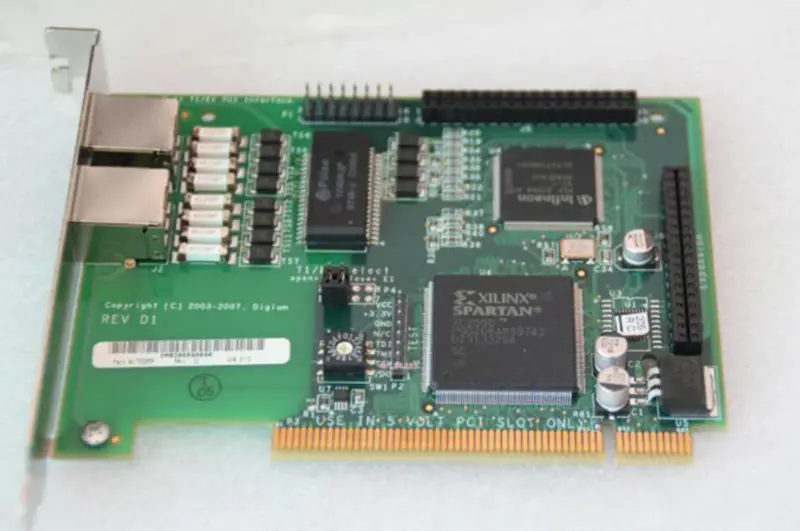 Digium Wildcard TE205P Tarjeta RDSI PCI de doble puerto placa base industrial