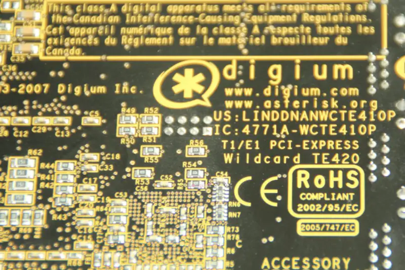 Asterisk TE420P TE420 Tarjeta digital de 4 puertos E1/T1 Tarjeta PCI-Express