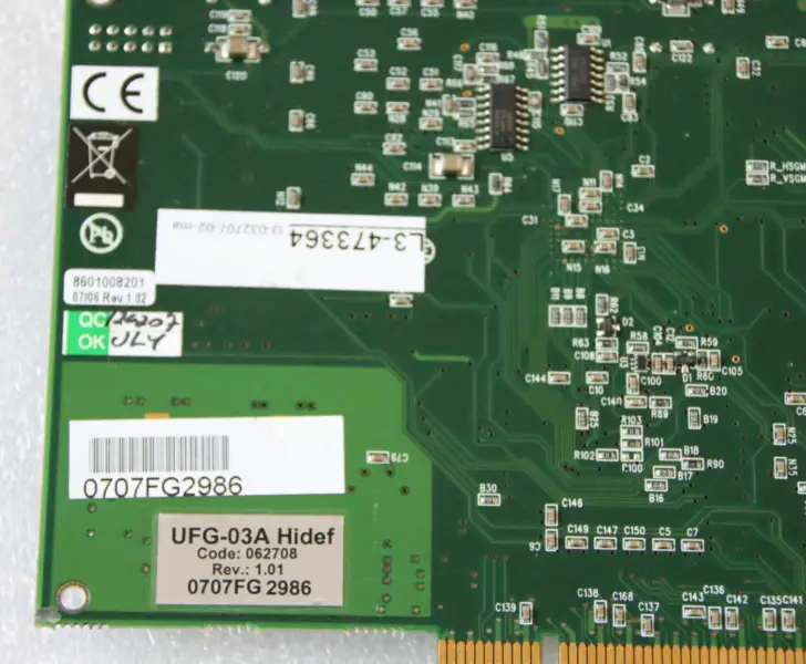 Tarjeta DAQ UNIGRAF UFG-03A Hidef UFG-03 PCI Card