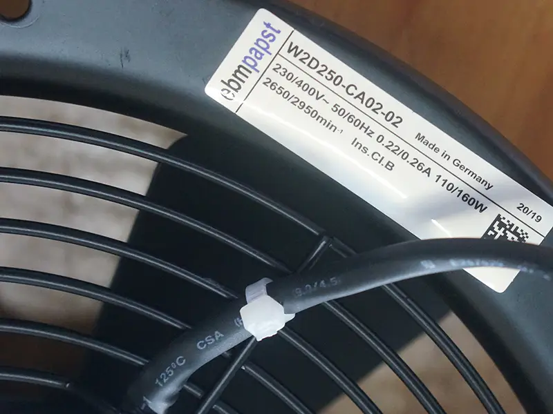 Ebmpapst W2D250-CA02-02 Ventilador