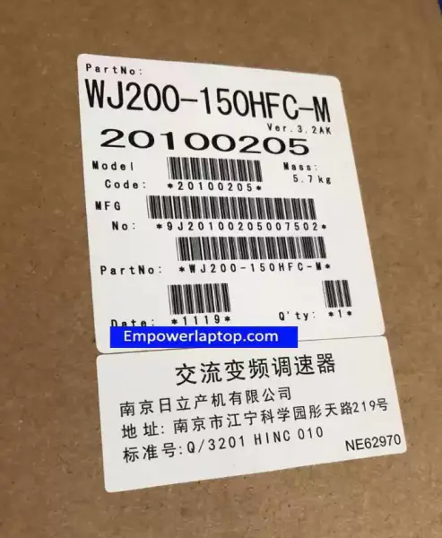 HITACHI INVERTER WJ200-150HFC-M 15KW NUEVO