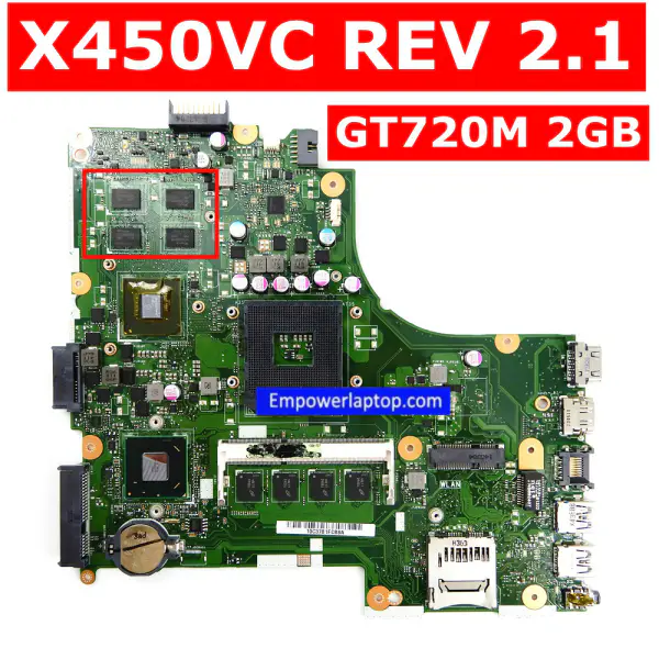 Placa Base Asus X450VC GT720M 2GB para Portátil ASUS X450VC X450V X450 A450V