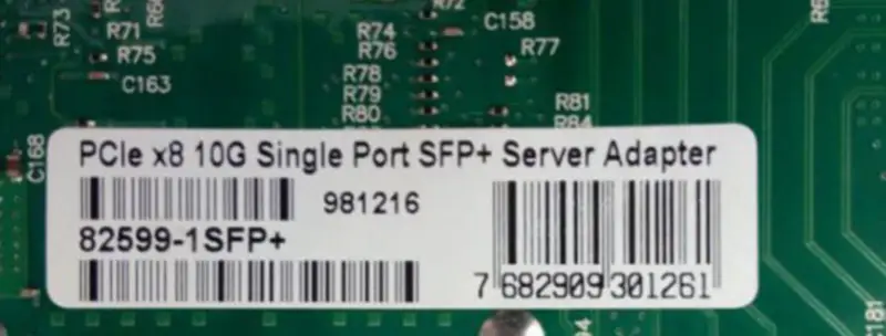 X520-DA1 E10G41BTDA Adaptador de red convergente Ethernet de 10 Gb OEM