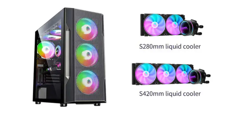 Refrigerador De Agua Integrado Para Cpu Liquid Cooler Con Ventilador Colorido