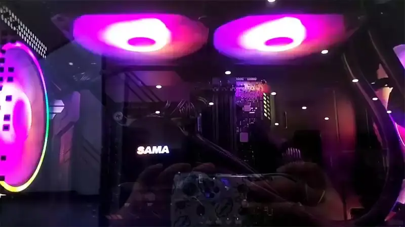 Sama 120mm Cooler Cpu Liquido Intel Cpu Cooler Con Temperatura Gaming Computer Liquid Cooler