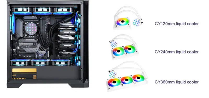 Sama 120mm Radiador Rainbow Pc Para Cpu Rgb Liquid Cooler Block Computer Cpu Water Coolers And Cooling Fan Systems For Pc Cpu