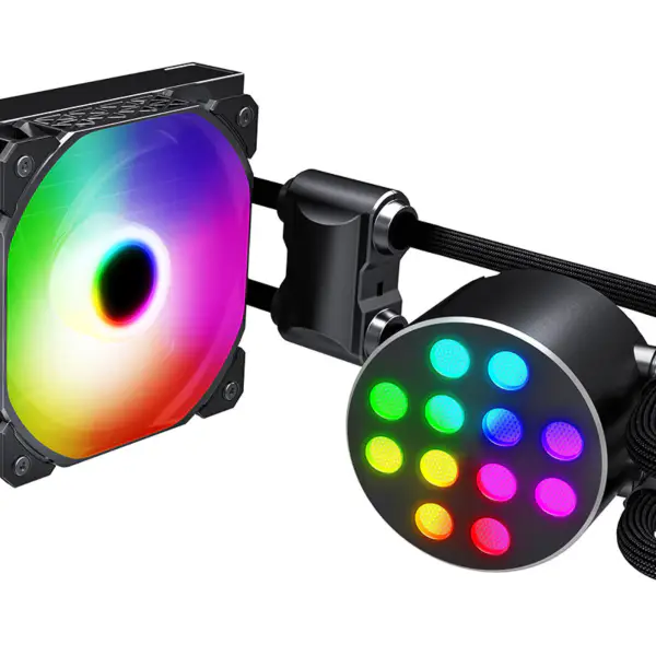 Sama 12cm Aio Cpu Cooler Radiador De Cobre Pantalla De Refrigeración Líquida De Agua Pc Cpu Cooler Rgb Glow Con Bomba De Menor Ruido