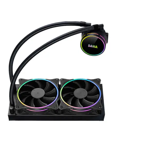 Sama 24cm Aio Cpu Cooler Radiador Cobre Refrigeración Líquida Agua Pc Cpu Cooler Rgb Glow