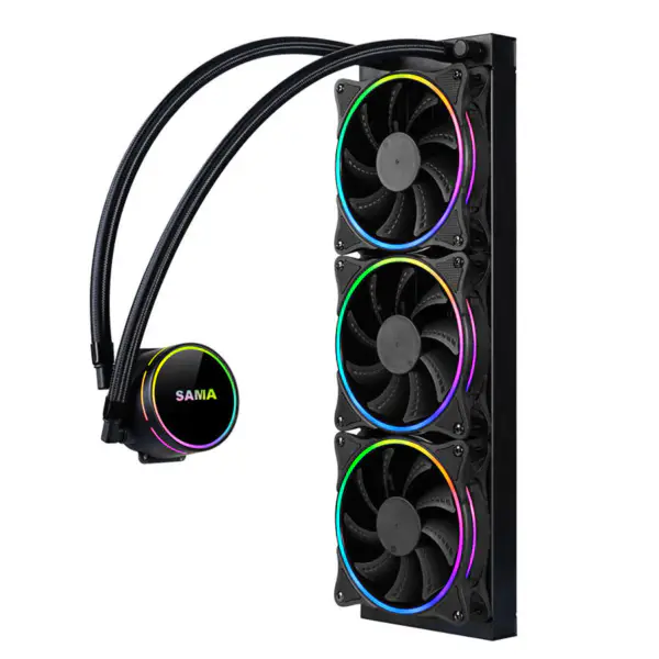 Sama 36cm Aio Cpu Cooler Radiador Cobre Refrigeración Líquida Agua Pc Cpu Cooler Rgb Glow