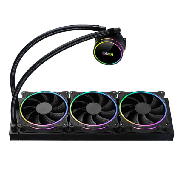 Sama 36cm Aio Cpu Cooler Radiador Cobre Refrigeración Líquida Agua Pc Cpu Cooler Rgb Glow