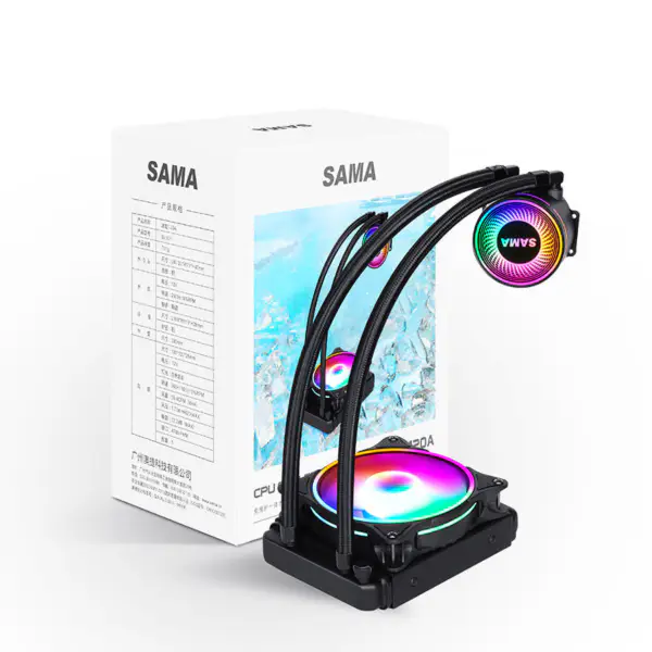 Sama Aio Cpu 120mm Radiador Disipador Líquido Rgb Cooler Cpu Refrigeración por Agua Radiador Pc Gaming