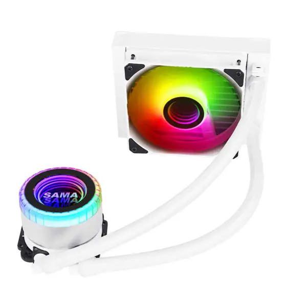 Sama Argb Coloful 120mm Radiador Blanco Pc Cpu Water Cooler