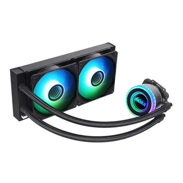 Sama Personalizable Amd 240mm Aio Cpu Liquid Cooling Kit Refrigerador De Agua Con Diseño De Espejo Infinito