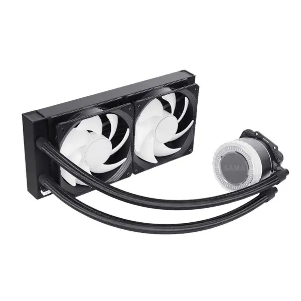 Sama Personalizable Amd 240mm Aio Cpu Liquid Cooling Kit Refrigerador De Agua Con Diseño De Espejo Infinito