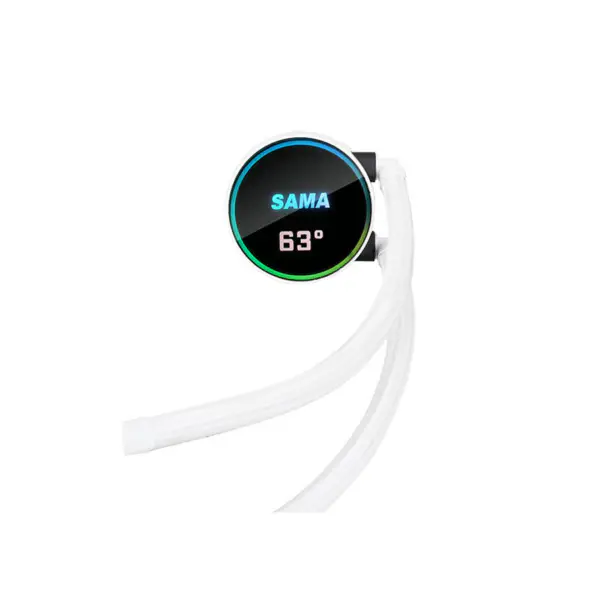 Sama Personalizable Logo Argb Enfriador Ventilador Cpu Versión Blanco/Negro Pantalla Lcd Temperatura Núcleo Pc Liquid Cooler