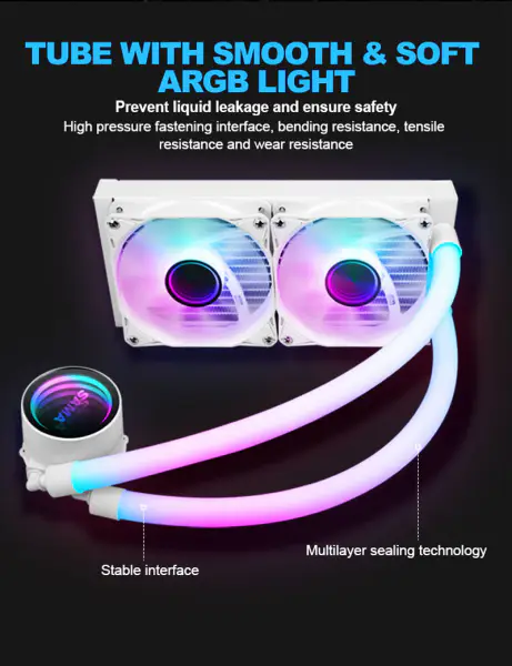 Sama Custom Cpu Cooler Disipadores De Calor 240 Rgb Ventilador Para Intel Amd Cpu Lga775/115x Am4 Am5 Ryzen 12600k Cpu Liquid Cool