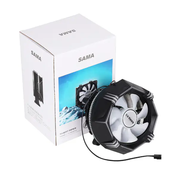 Sama 12v Rgb Cpu Air Cooler Para Caja De Ordenador