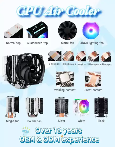 Sama Hdro Rodamiento Ordenador Cpu Refrigeración Radiador Ventilador Para Pc Gaming Caso