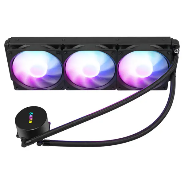 Sama Coloful Ventilador Enfriador De Agua Blanco Para Caja De Pc