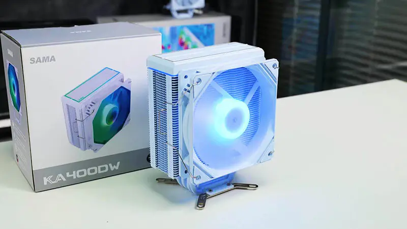 Sama Negro Arco Iris Rgb Gaming Ordenador de refrigeración del radiador de calor del procesador de refrigeración por aire Cpu refrigeradores de aire con 4 tubos de cobre