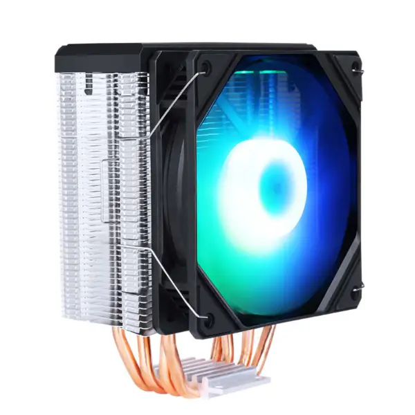 Sama Negro Arco Iris Rgb Gaming Ordenador de refrigeración del radiador de calor del procesador de refrigeración por aire Cpu refrigeradores de aire con 4 tubos de cobre