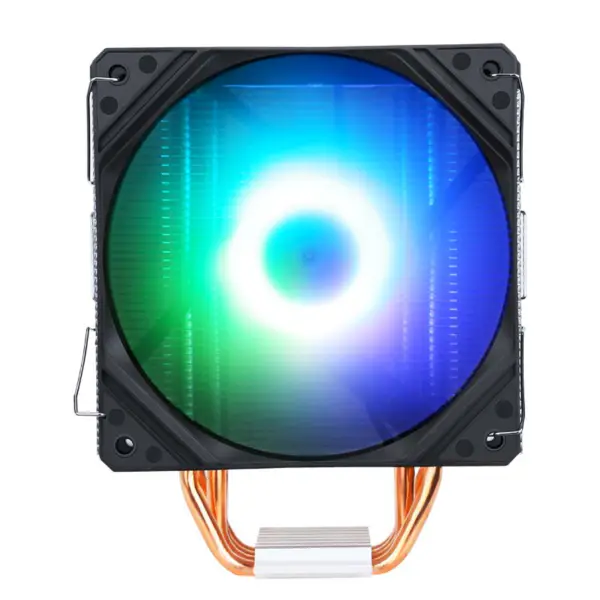 Sama Negro Arco Iris Rgb Gaming Ordenador de refrigeración del radiador de calor del procesador de refrigeración por aire Cpu refrigeradores de aire con 4 tubos de cobre