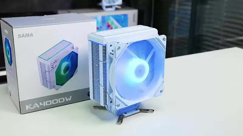 Sama Blanco Arco Iris Rgb Gaming Ordenador Refrigeración Radiador Tubo de calor Procesador de refrigeración por aire Cpu refrigeradores de aire con 4 tubos de cobre