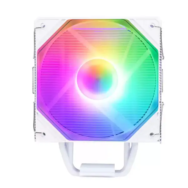 Sama Blanco Arco Iris Rgb Gaming Ordenador Refrigeración Radiador Tubo de calor Procesador de refrigeración por aire Cpu refrigeradores de aire con 4 tubos de cobre