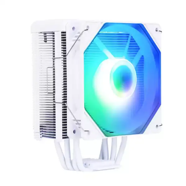 Sama Blanco Arco Iris Rgb Gaming Ordenador Refrigeración Radiador Tubo de calor Procesador de refrigeración por aire Cpu refrigeradores de aire con 4 tubos de cobre