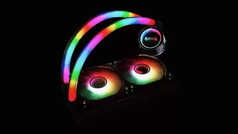 Sama Personalizado 120mm Rgb Iluminación Líquido Aio Cooler Cpu Liquid Cooler Refrigeración por Agua Líquido Cooler Para Pc
