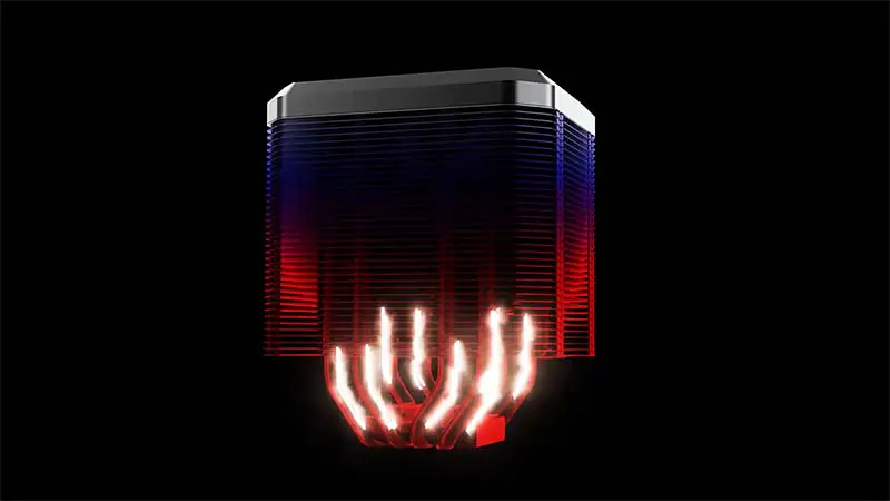 2021 Nuevo Diseño Alseye Air Cooler Twin-tower Con Argb 4 Heatpipes M90 Cooling Cooler