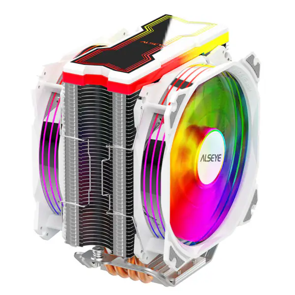 Alseye 4 Heat Pipe 120mm Sync Doble Ventilador Torre Argb Cpu Air Cooling Fan