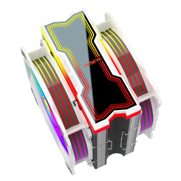 Alseye 4 Heat Pipe 120mm Sync Doble Ventilador Torre Argb Cpu Air Cooling Fan