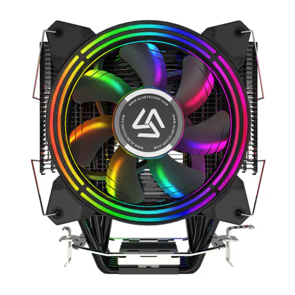Top ventas Amazon Tdp 180w Gaming Case Cpu Cooler 120mm Pwm Case Fan Heat Pipes Universal Platform Pc Air Cooler