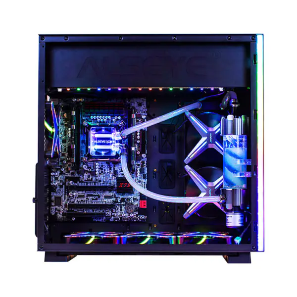 Ordenador Pc Kit de refrigeración por agua Piezas de refrigeración líquida Diy 240 Radiador Con 2 Pcs Case Fan