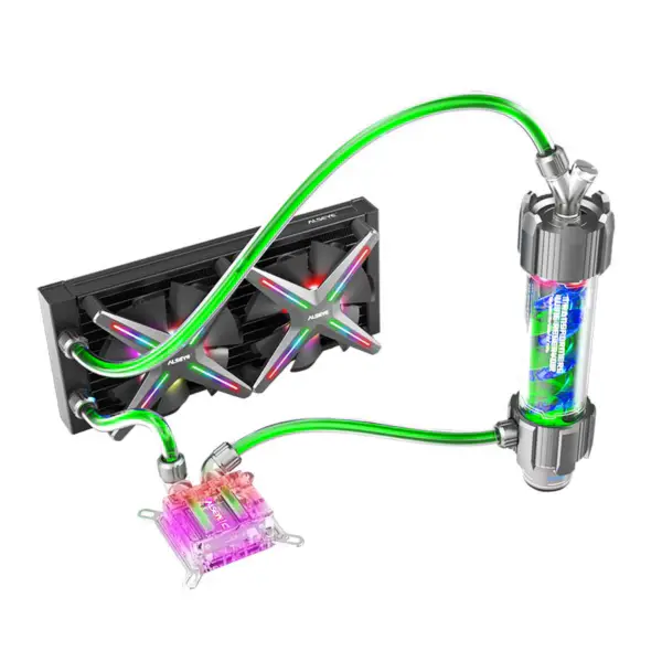 Alto Rendimiento Diy 240 Xtreme Tubo Suave Kit De Enfriamiento De Agua Con Ventilador Rgb De 120mm Para Ordenador