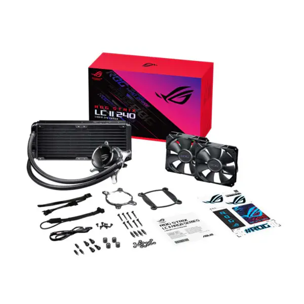 AsUs Rog Strix Lc Ii 240 2fans Integrado Refrigerado por Agua Radiador Cpu Asetek 7th Pwm Dc Cpu Cooling Fan